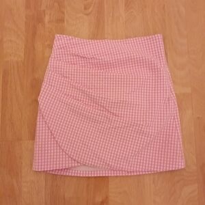 Zara/Size M/ Pink Gingham Women's Skirt